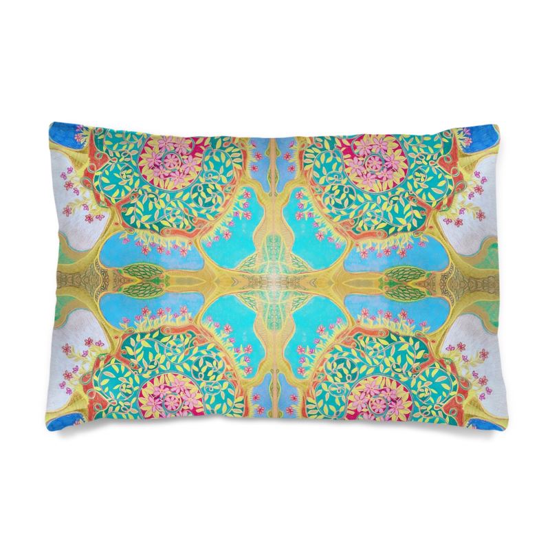 Mughal Garden Silk Pillowcase