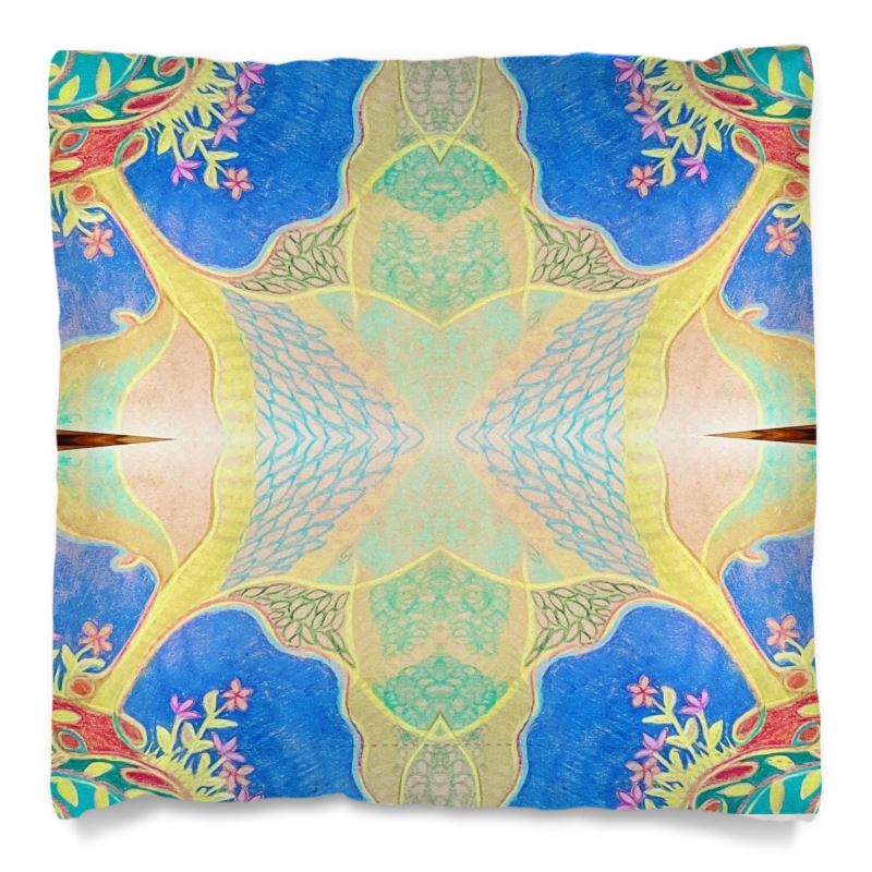 Mughal Garden Large Silk Pillowcase