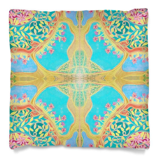 Mughal Garden Large Silk Pillowcase