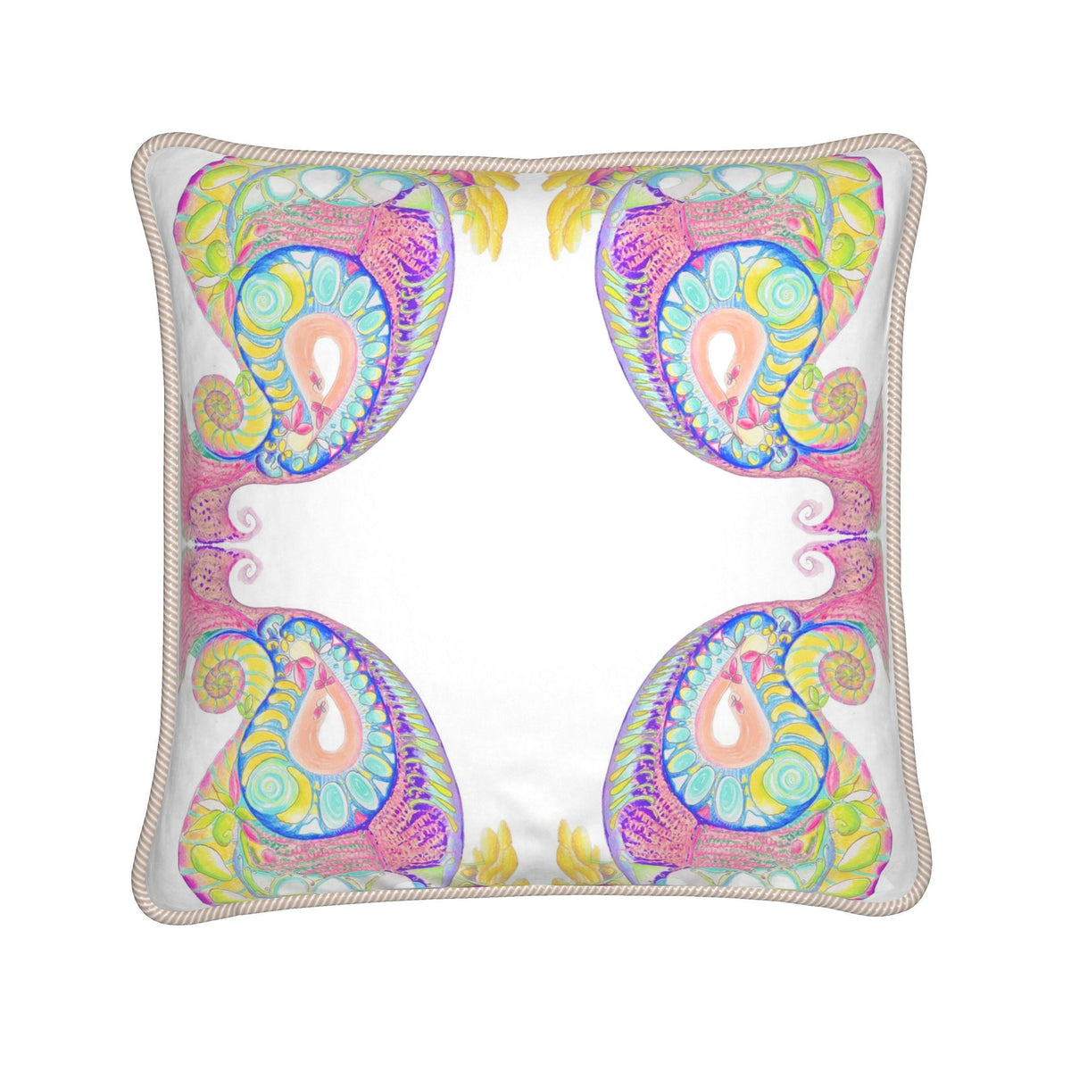 Joyful Paisley Silk Cushion